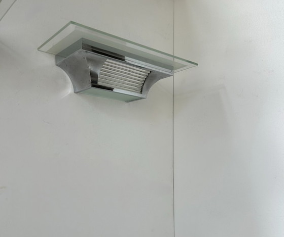 Image 1 of Coppia di applique moderniste Henri Petitot, ottone cromato, Francia, 1930