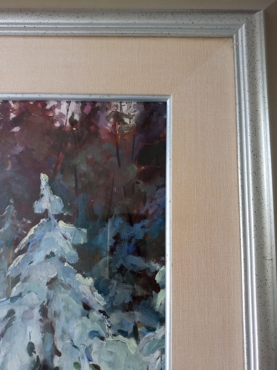 Image 1 of Dipinto ad olio della montagna Peaktu