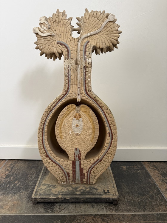 Image 1 of Zeldzaam botanisch model van gips uit de jaren 1920, brutalistische Bauhaus-stijl.