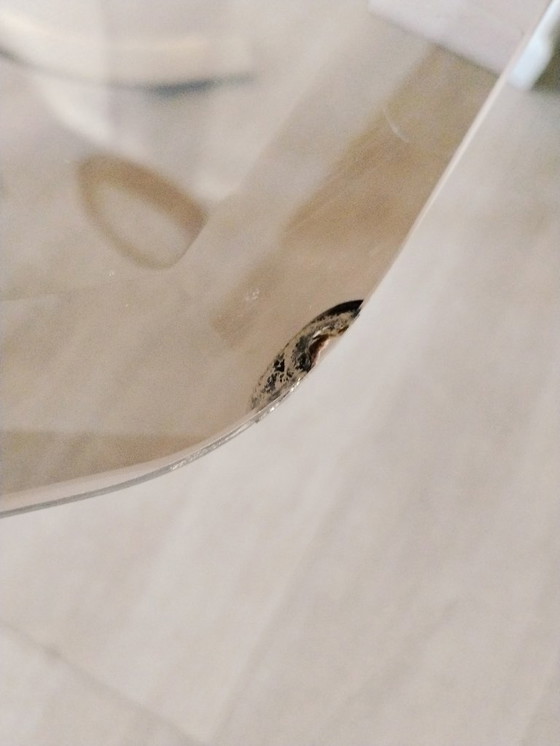 Image 1 of Table basse vintage, laiton et verre fumé, Ø 90 cm • Style années 70/80 • Design rétro, Hollywood Regency