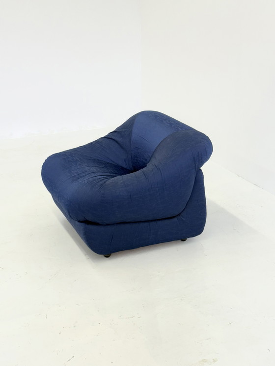 Image 1 of Modular Sofa / Armchairs Space Age Set in Blue by Airborne