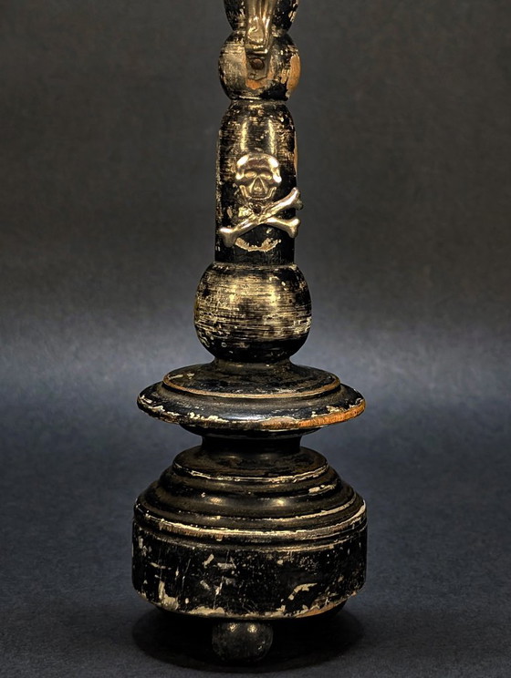 Antico Crocifisso Patinato in Legno Ebanizzato – XIX Secolo – Oggetti decorativi, Metal, Wood (photo 6 of 7)