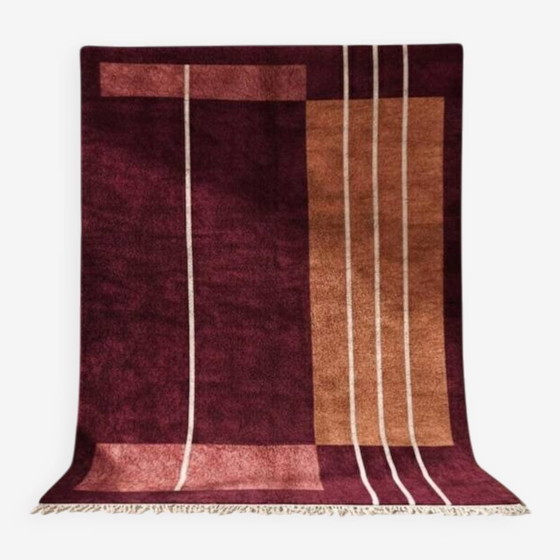 Image 1 of Tapis en laine pure tissé main traditionnelle taille 1,5/2,5 m