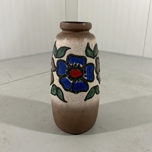 Westdeutschland Vase Blumendekor Bodenvase 1960'S