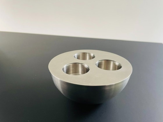 Image 1 of Minimalistische RVS kaarsenhouder 3 waxinelichtjes