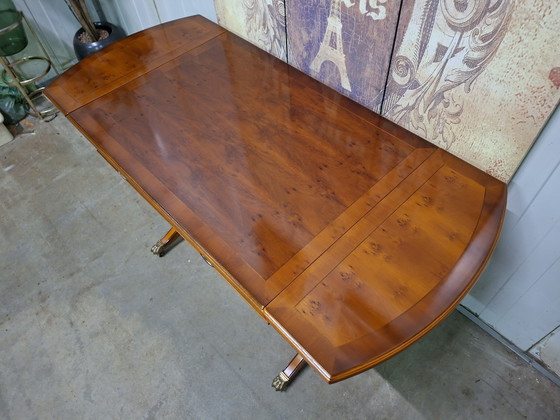 Image 1 of Classic Helden drop-leaf side table, coffee table, sidetable, ladies' desk, dimensions: 85/133x60m and 75cm high.