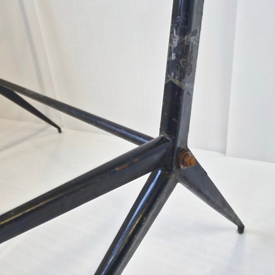 Image 1 of ETAGERE VINTAGE 1950 PIEDS COMPAS JEAN PROUVE MAURICE NOVARINA BUVETTE EVIAN 50S