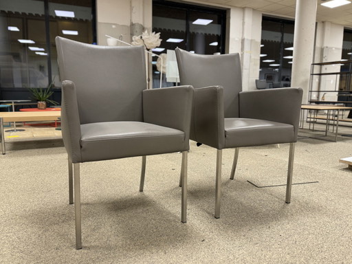 2 bert plantagie Flex chaise de salle à manger en cuir