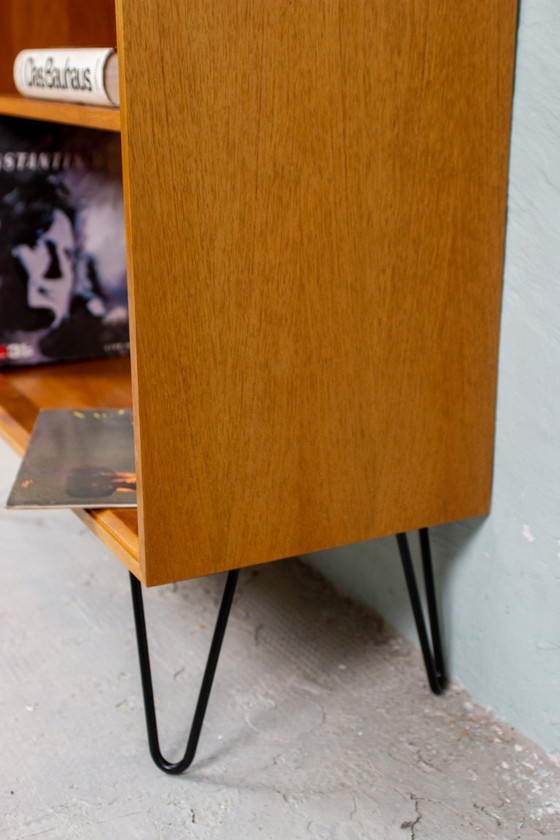 Image 1 of Vintage platenkast, boekenkast, ladekast, dressoir, midden van de 20e eeuw