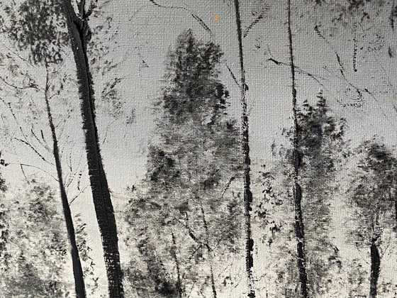 Image 1 of Dipinto ad olio su tela incorniciato dall'artista pittore C. M. Ollivierre Art