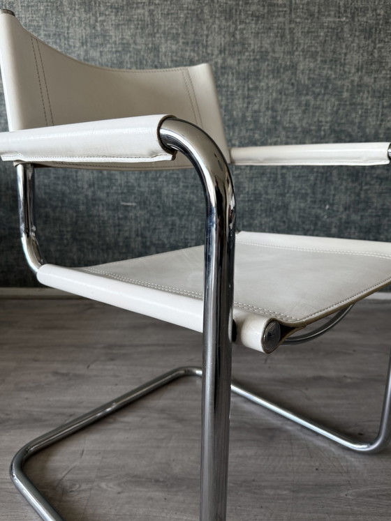 Image 1 of 6x Vintage Mart Stam S34 Chairs by Linea Veam, Italy, ca80s