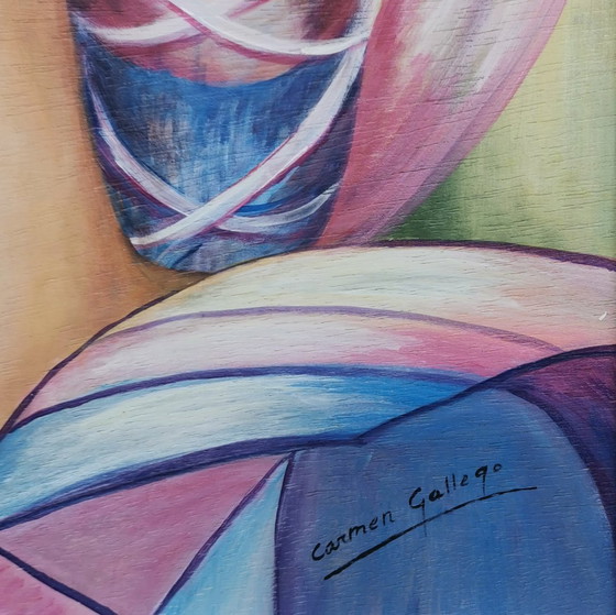 Image 1 of GEMÄLDE - DAME MIT HUT