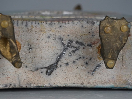 Handgemaakte, sculpturale keramische sieradendoos, Europa, jaren 1980 – Glaskunst, Glass, Ceramic (photo 11 of 11)