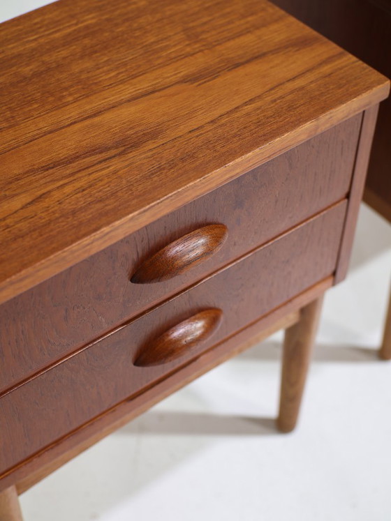 Image 1 of Set di comodini con cassetti in teak, stile vintage danese anni '60.