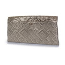 Diane Von Furstenberg, gold woven clutch