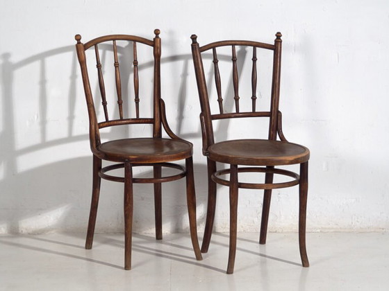 Antique Thonet bentwood chairs (c.1920). Set of 4 pieces #14 – Dining chairs (photo 19 of 40)