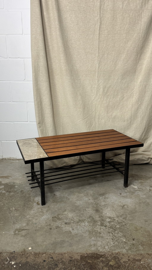 Table basse vintage style Japandi