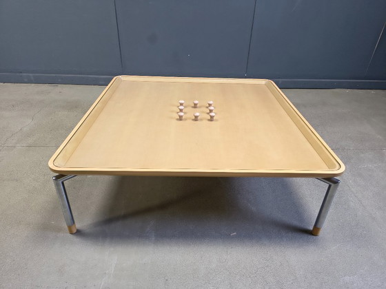 Image 1 of Table basse postmoderne en liège et verre, années 1980