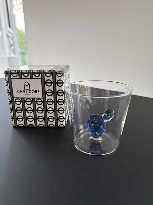 Ichendorf Milano water glass, blue cactus model
