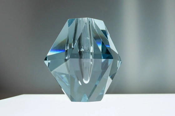 Image 1 of Diamond-shaped crystal vase from Strömbergshyttan