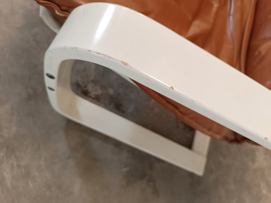 Image 1 of Noboru Nakamura cognac lederen fauteuil 