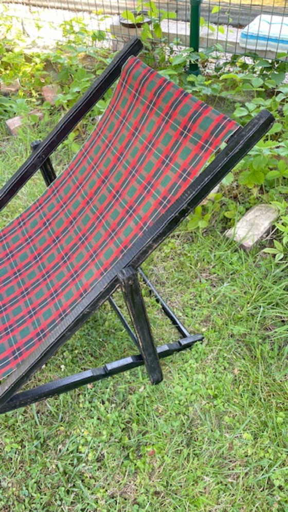 Vintage Canvas Folding Sun Lounger – Sunbed (photo 7 of 35)