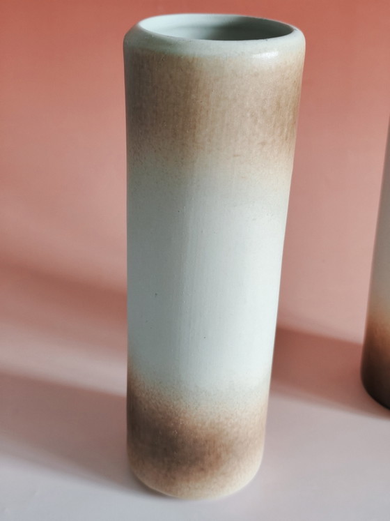 Vintage Pyrenees stoneware soliflore – set of 2 – 22 cm – Artisanat Français – Pyrenees soliflores (photo 7 of 8)