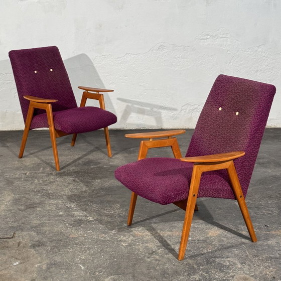 Pair of Armchairs, Attributed to Jaroslav Šmídek, Czechoslovakia, 1960s – Textile (photo 11 of 11)