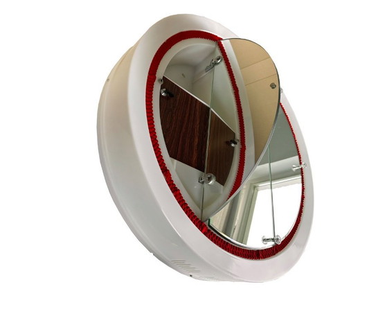 Image 1 of Shock Modell 012 Beauty Queen Spiegelschrank mit Samtbezug und beleuchtetem Rand