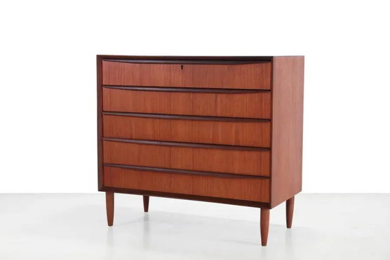 Commode large vintage danoise en teck – Wood, Scandinavian (photo 2 of 5)