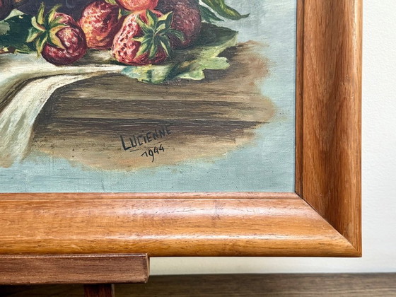 Image 1 of Cuadro antiguo, óleo sobre lienzo, firmado por Lucienne, 1944.