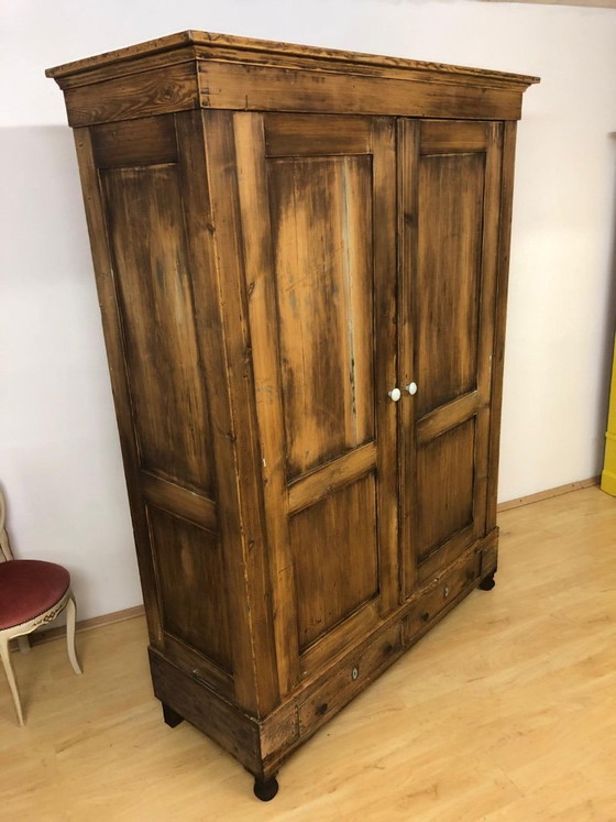 Image 1 of Country-style wardrobe in shabby chic style / Art Nouveau wardrobe, antique wardrobe