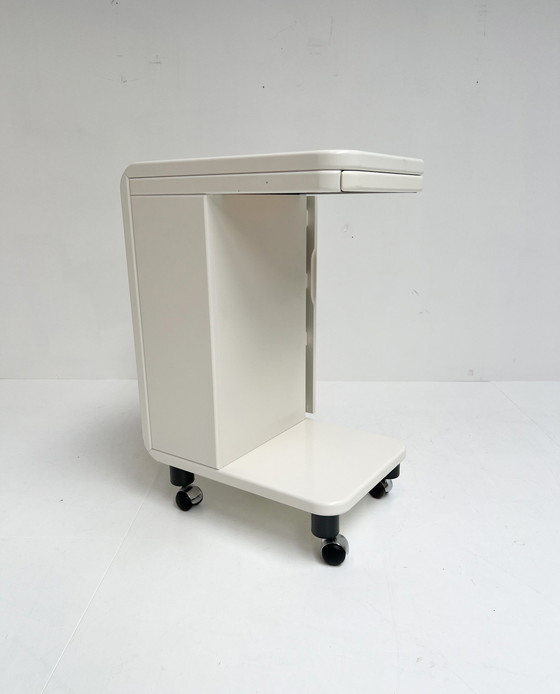 Image 1 of Vintage Bed Trolley Or Nightstand On Wheels, 1970'S