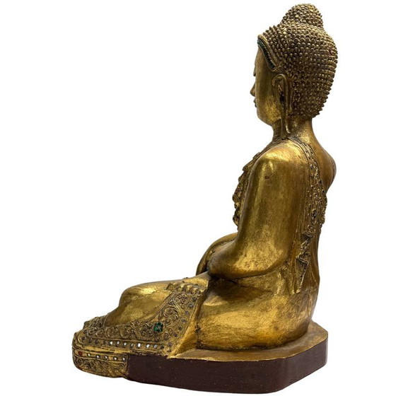Buda Mandalay Birmano del Siglo XIX Calidad Museo – Madera de Teca Maciza (50.5 cm) – Esculturas (photo 6 of 11)