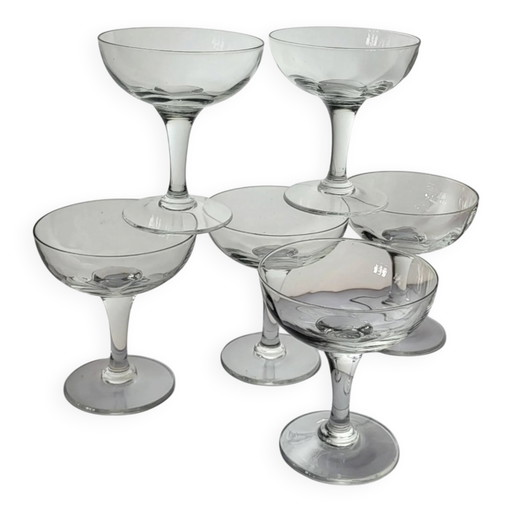 6 champagne coupes