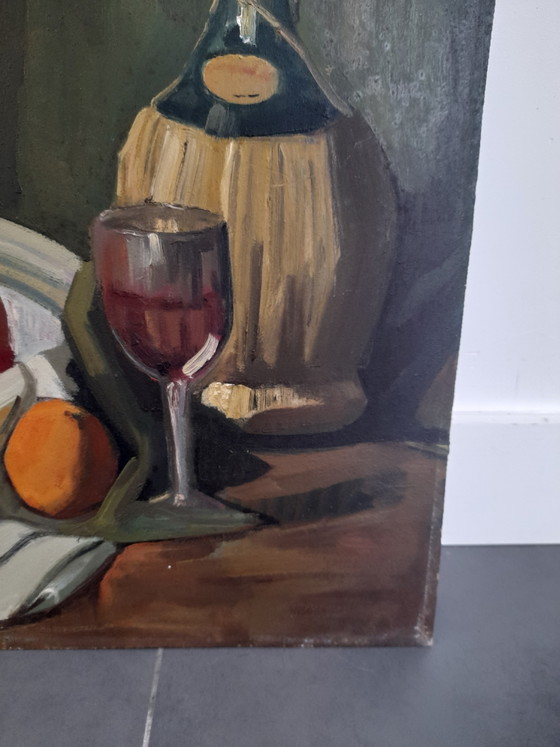 Beautiful still life painting of oranges and wine – Paintings & Drawings, Wood (photo 4 of 5)
