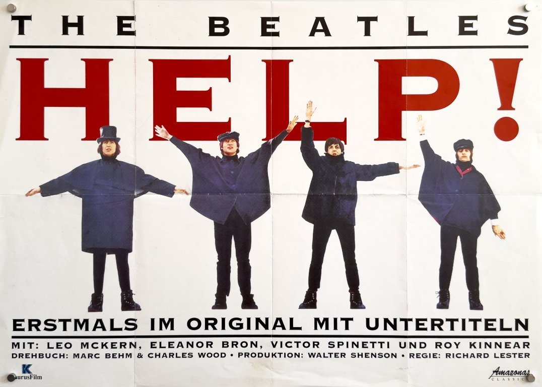 🎵 The Beatles – Help! – 1965 – Original vintage B2 Poster (Germany) | € ...