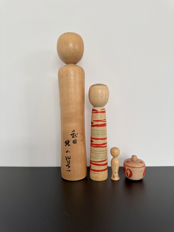 Image 1 of Set di kokeshi d'epoca