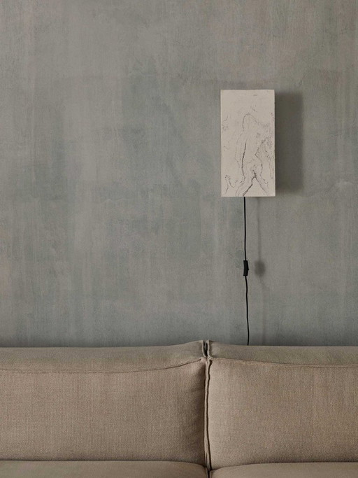 Argilla Wall Lamp - Rectangular Marble White / FERM LIVING