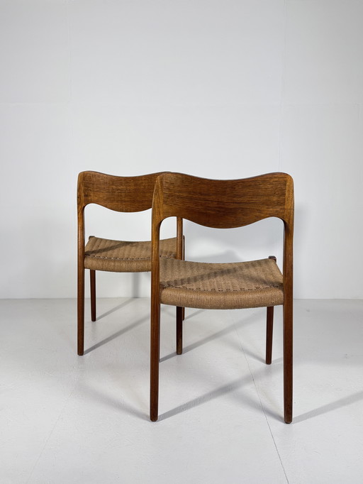 Niels Otto Møller Modell 71 Stühle (2er Set)