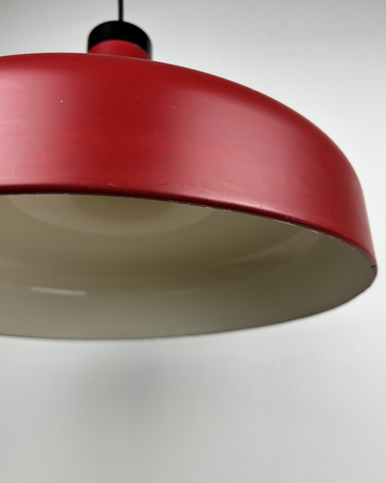 Image 1 of Staff Leuchten Arnold Berges, vintage hanglamp, matrode metalen lamp, Space Age, Mid Century, jaren 70, industrieel Duitsland