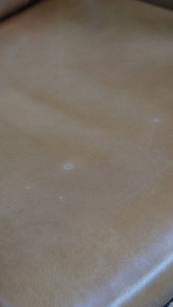 Image 1 of 4x chaise de salle à manger/réunion chesterfield en cuir de vachette, couleur cognac clair