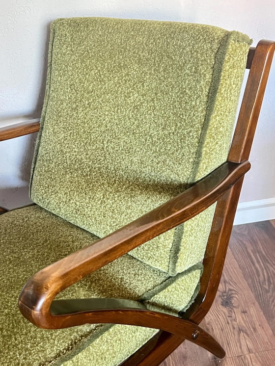 Sillón Easy Chair Mid Century original. Sillón de madera curvada de los años 40 de Guglielmo Ulrich para (photo 7 of 11)