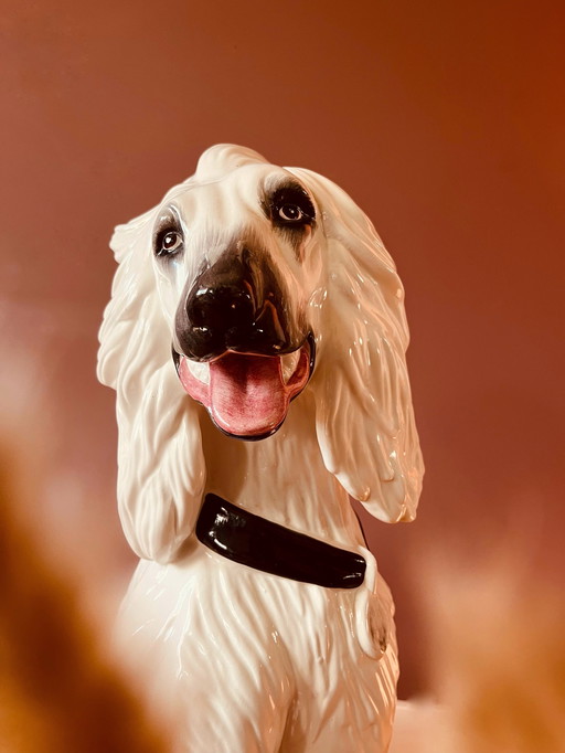 Cane in ceramica italiana +/- 70 cm di altezza