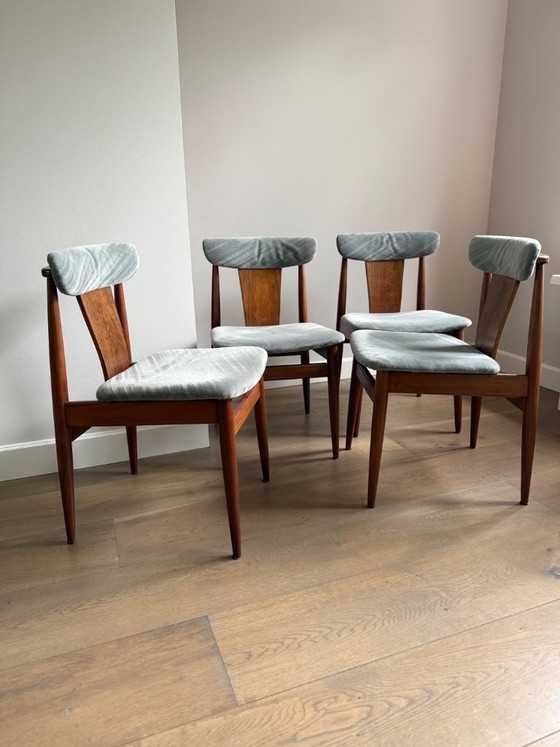 Image 1 of Chaises de salle à manger vintage - ensemble de quatre