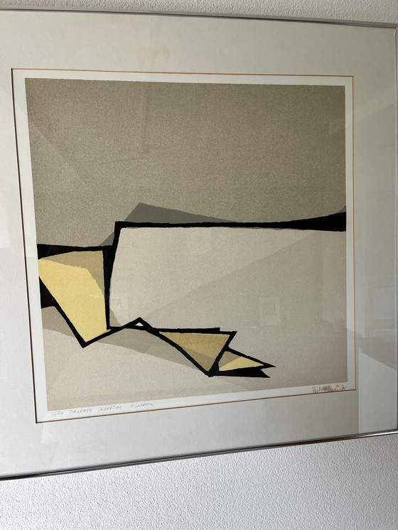 Image 1 of Sérigraphie 'Paysage jaunette' de Fon Klement