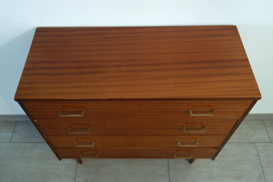 Image 1 of Vintage houten ladekast met 4 lades