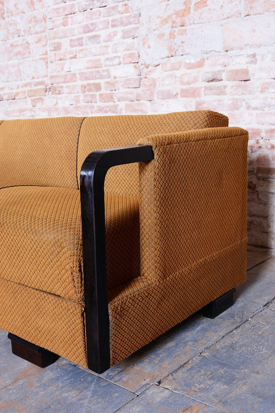 Ensemble de Sièges Art Déco Restauré, J. Halabala, UP Závody, Hêtre, Chêne, Tchèque, Années 1930 – Fauteuils (photo 24 of 36)