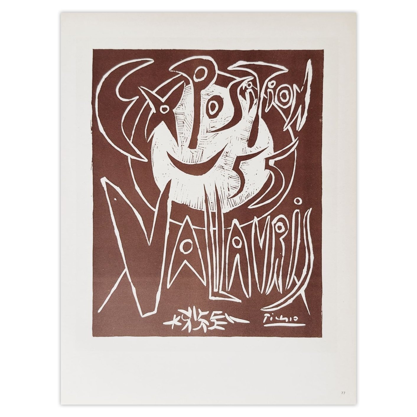 Pablo PICASSO poster AF 1955 - Exposition | Posters second-hand