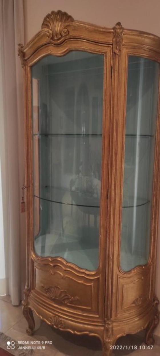 Image 1 of Vetrina - Luigi XIV - Dorato, Legno, Vetro - Prima metà del 18° secolo